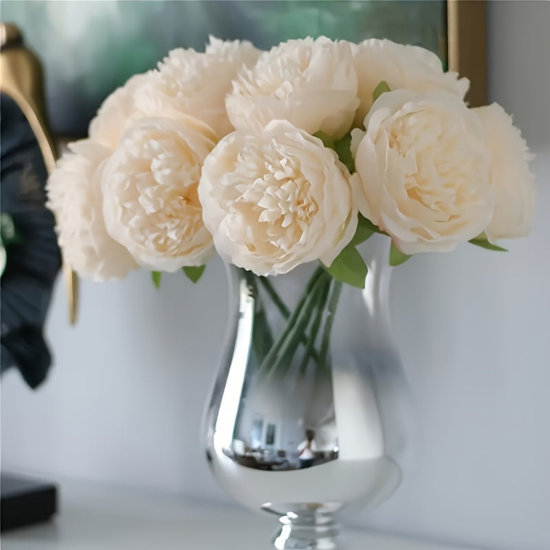Set of 5 Large Artificial Peony Flowers