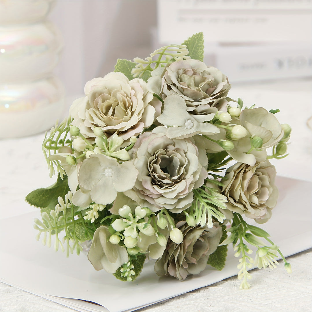 Chic Faux Peony Bouquet