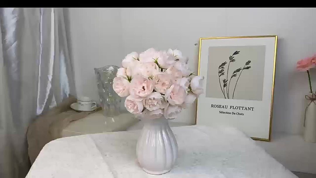 27-Head Artificial Small Peony Bouquet