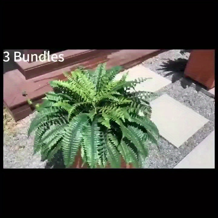 Set of Four Large Boston Fern Artificial Plants