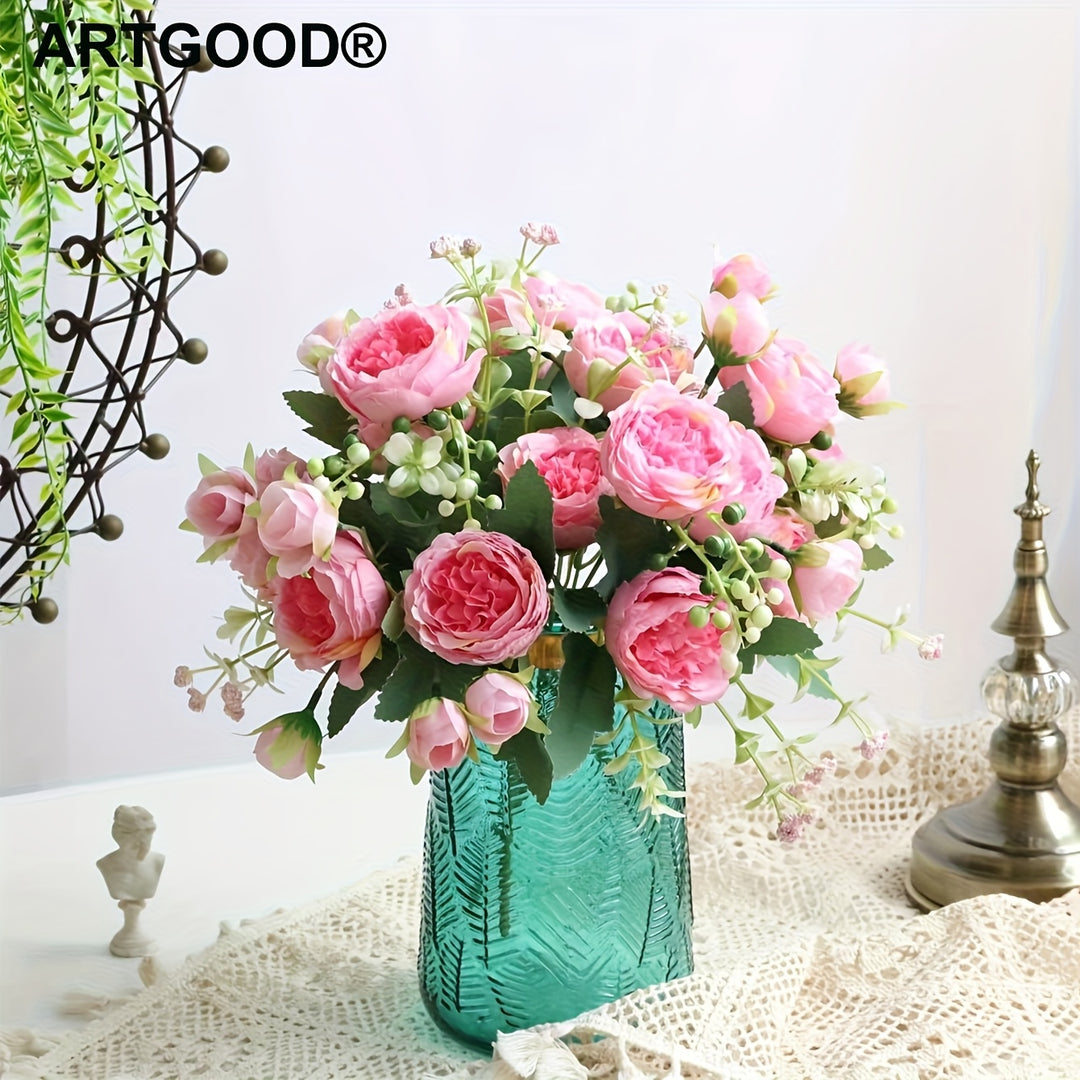 ARTGOOD Artificial Peony Rose Bouquets