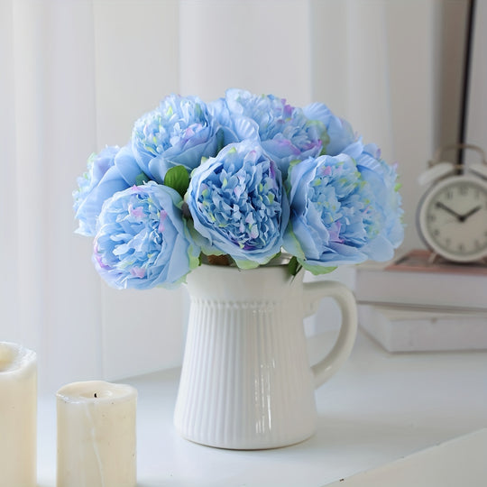Set of 5 Large Artificial Peony Flowers