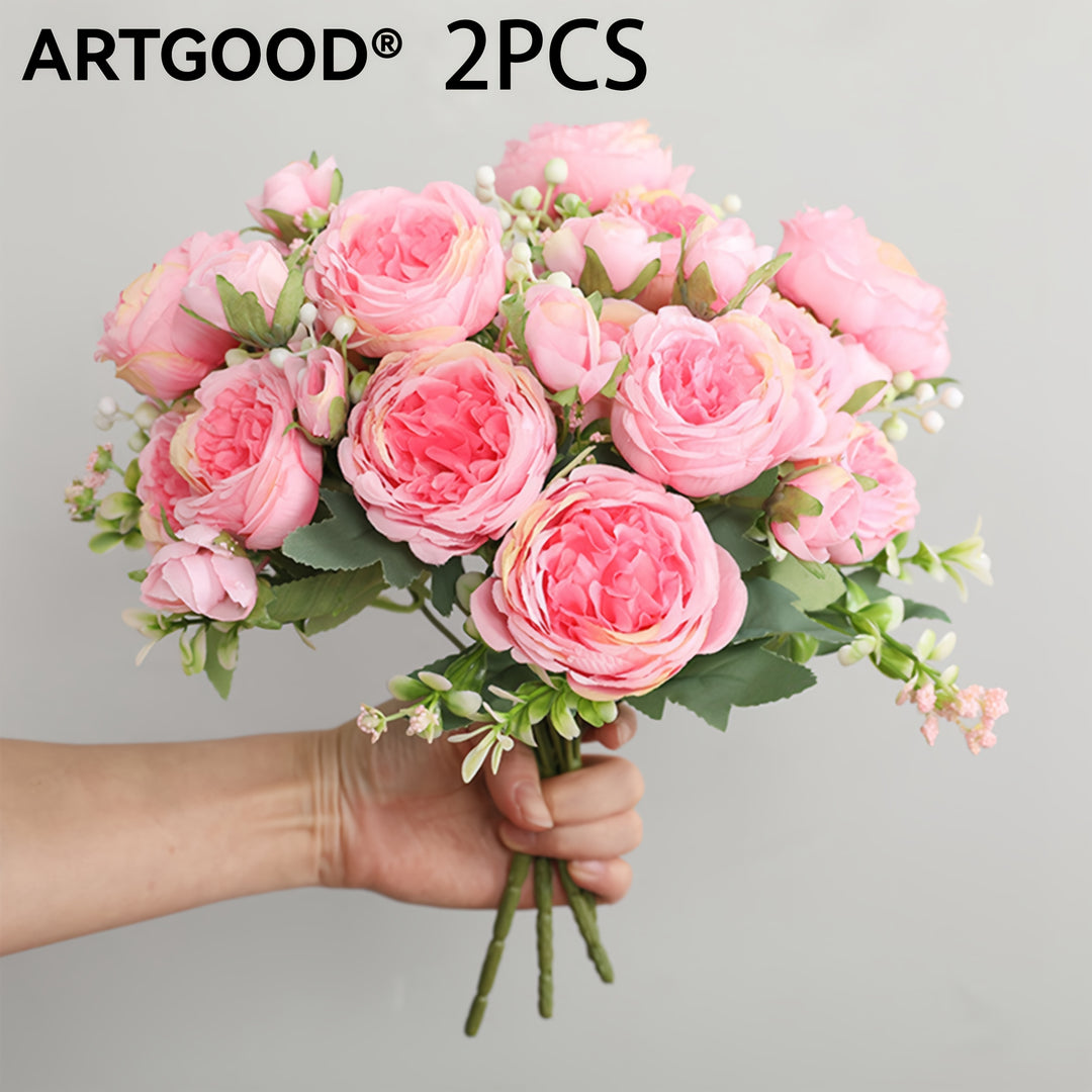 ARTGOOD Artificial Peony Rose Bouquets