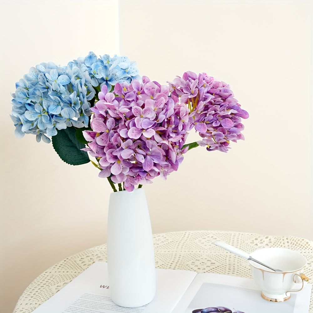 Set of 5 Artificial Silk Hydrangea Flowers