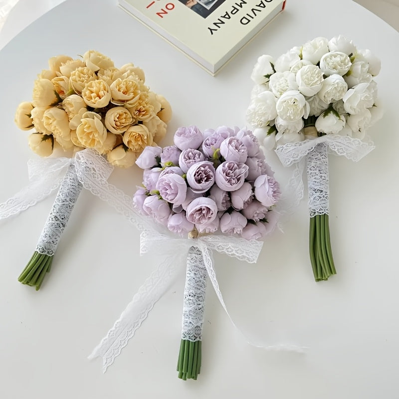 27-Head Artificial Small Peony Bouquet