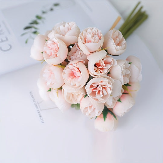 27-Head Artificial Small Peony Bouquet