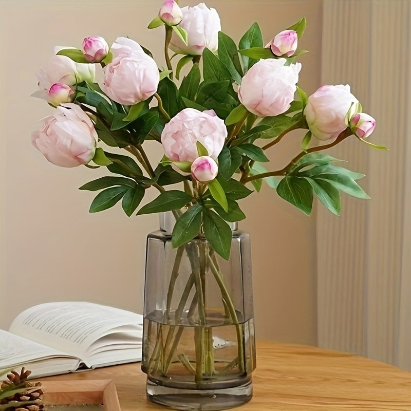 Set of 6 Realistic  Artificial Peony Flowers