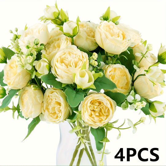 4-Piece Boho Chic Peony Bouquet