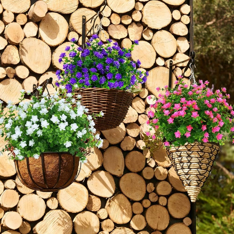 24-Pack UV-Resistant Faux Boxwood Plants