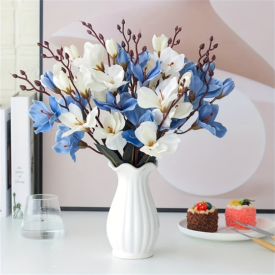 Realistic Magnolia Bouquet Set