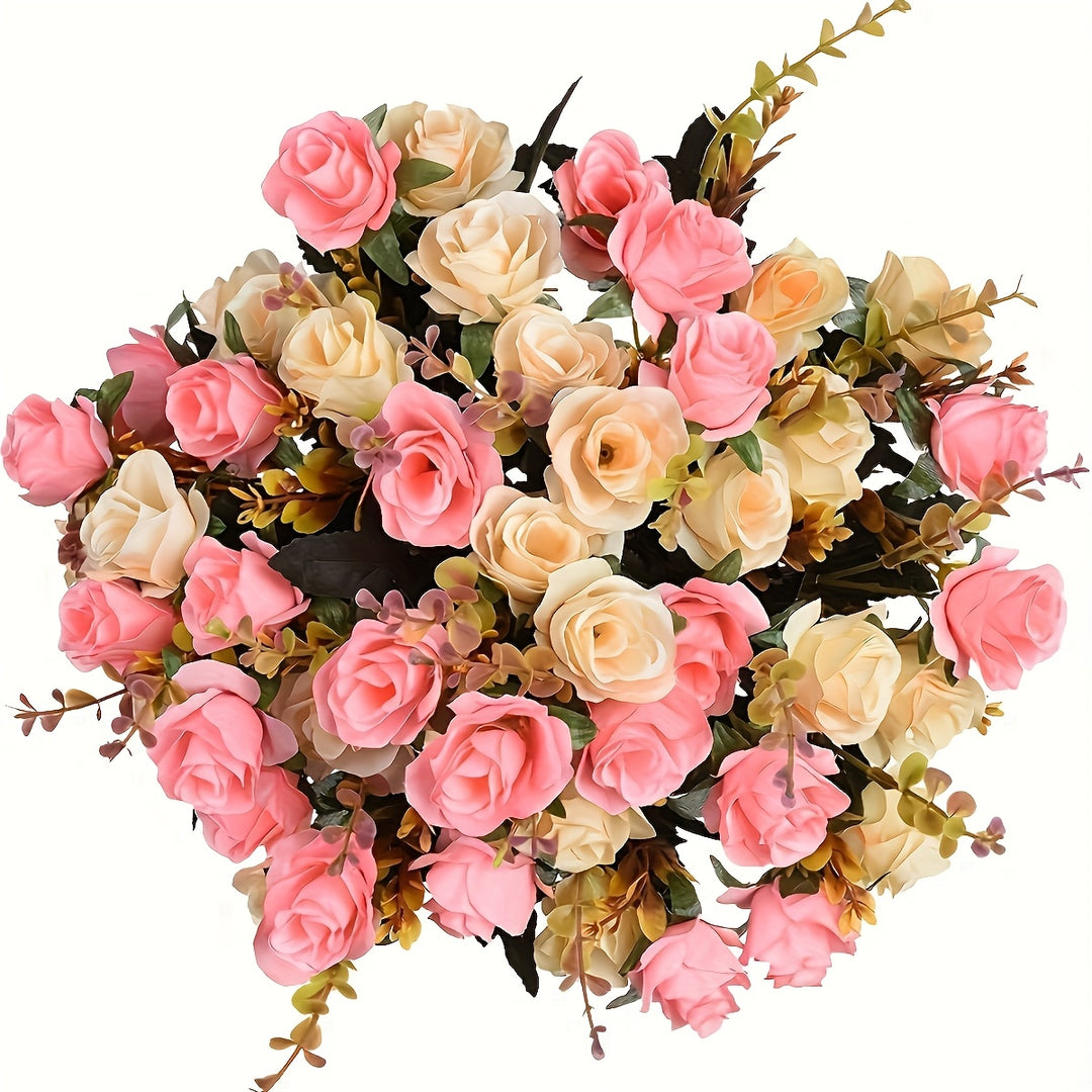 Dual-Tone Artificial Rose Bouquet