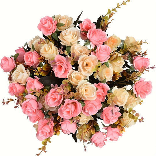 Dual-Tone Artificial Rose Bouquet