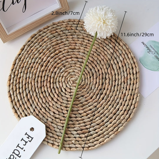 Set of 5 Realistic White Artificial Chrysanthemum Flower Balls