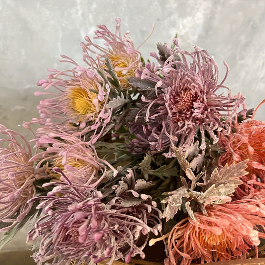 Realistic 1pc Artificial Chrysanthemum with 2 Blooms
