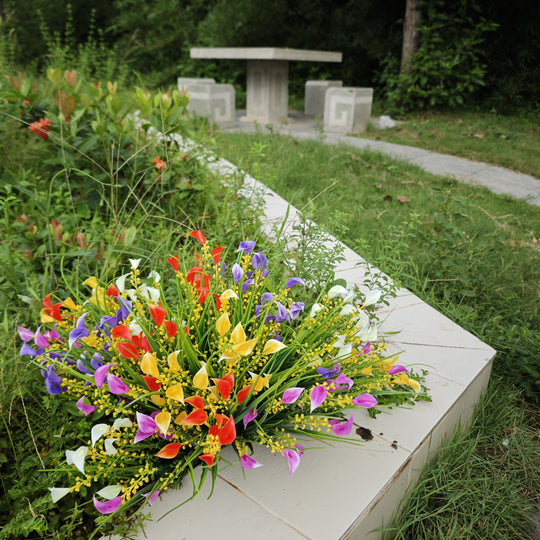 5 Bundles of UV-Resistant Artificial Flowers