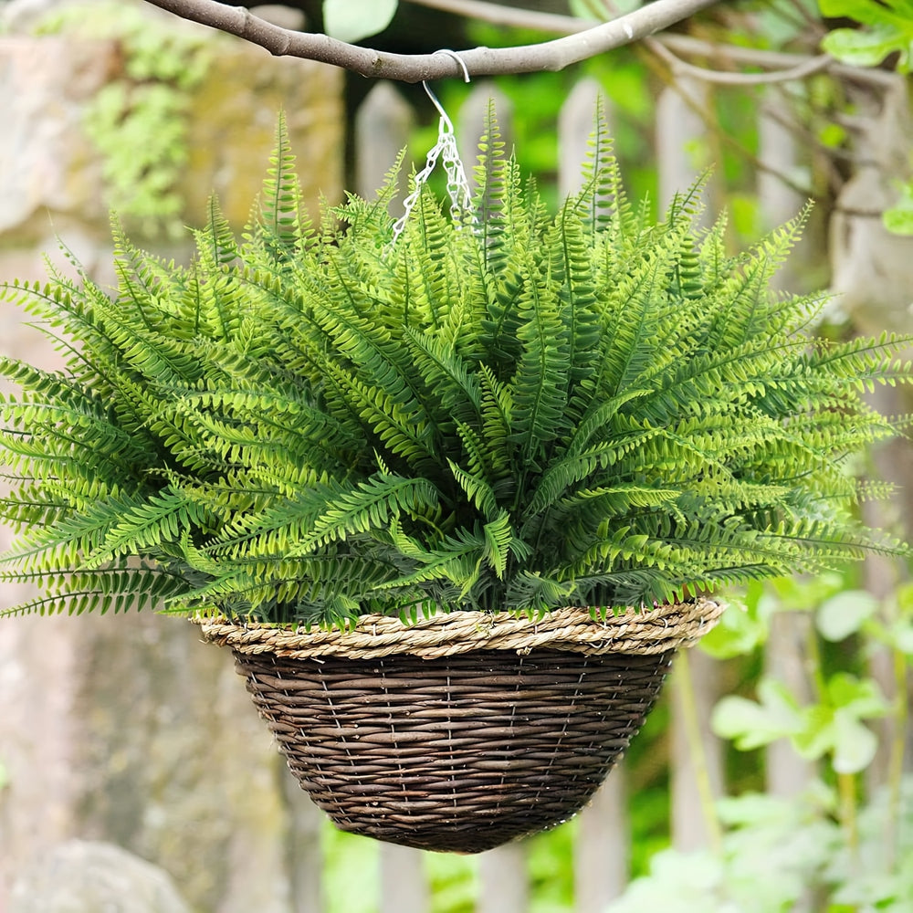 Set of 5 UV-Resistant Artificial Boston Ferns