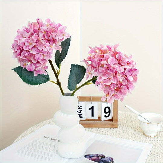 Set of 5 Artificial Silk Hydrangea Flowers