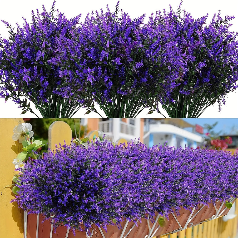 12 Bundles of UV-Resistant Artificial Lavender Flowers