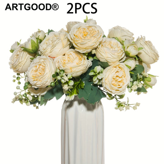 ARTGOOD Artificial Peony Rose Bouquets