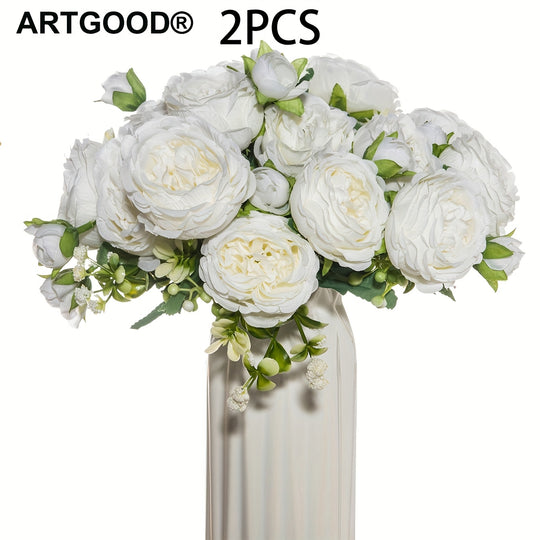 ARTGOOD Artificial Peony Rose Bouquets