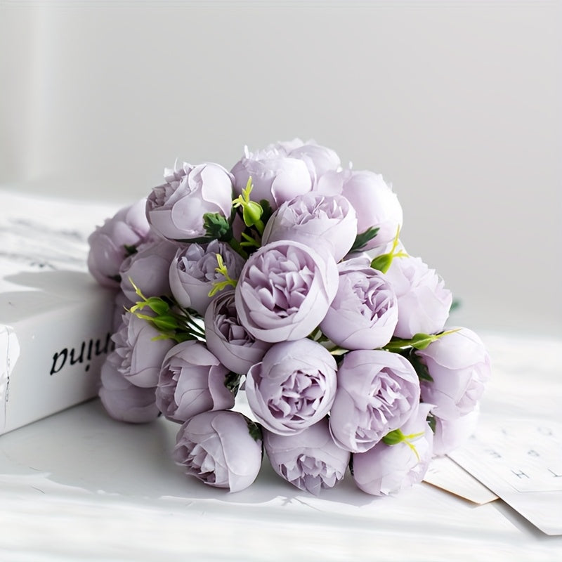 27-Head Artificial Small Peony Bouquet