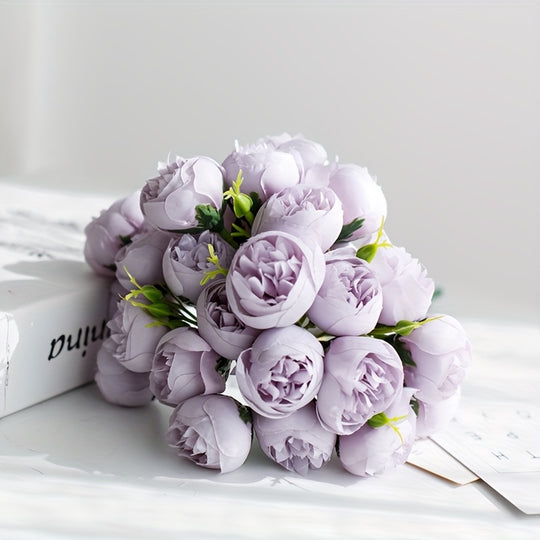 27-Head Artificial Small Peony Bouquet