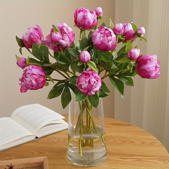Set of 6 Realistic  Artificial Peony Flowers