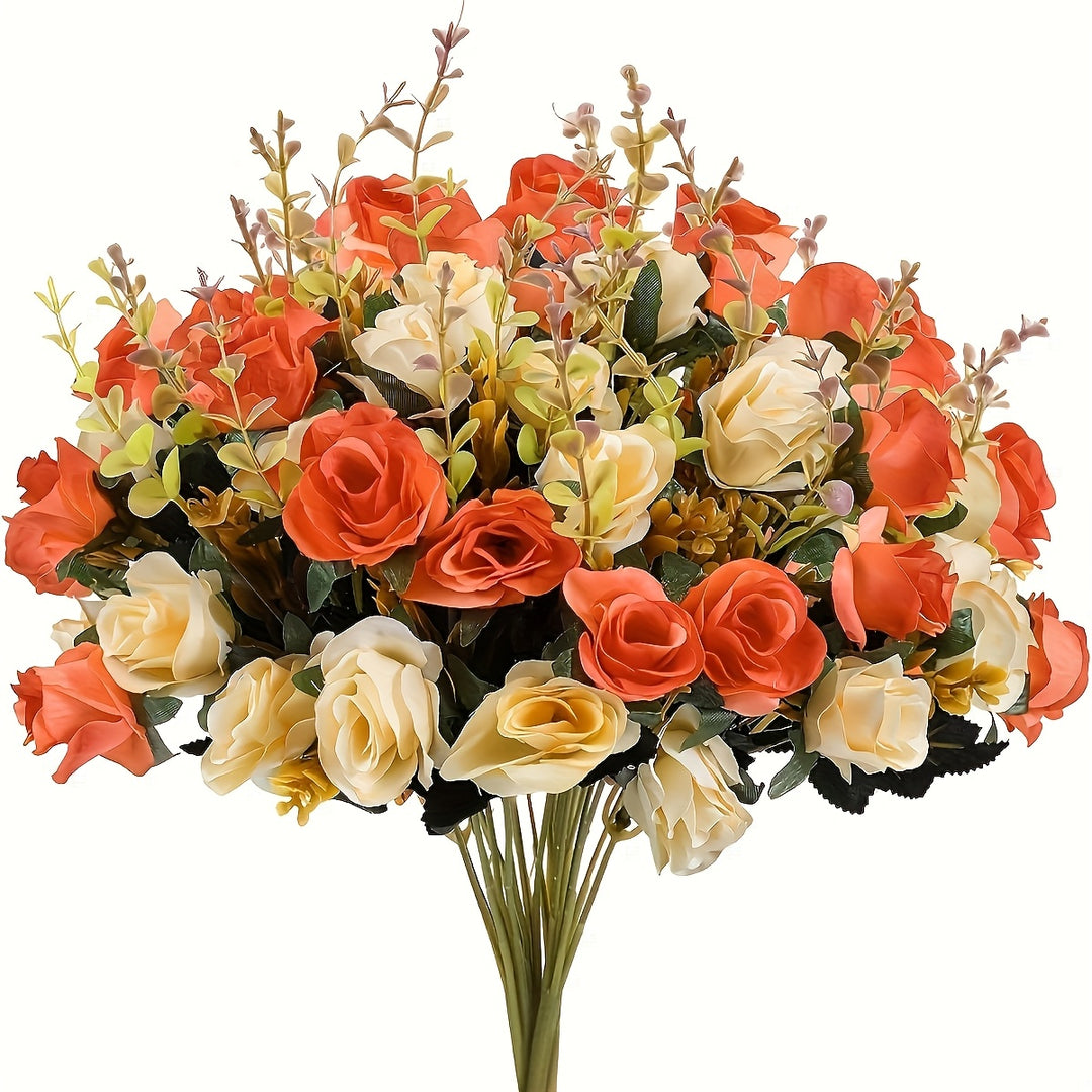 Dual-Tone Artificial Rose Bouquet