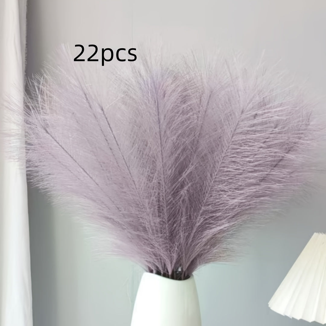 22-Piece Artificial Pampas Grass Stem Set