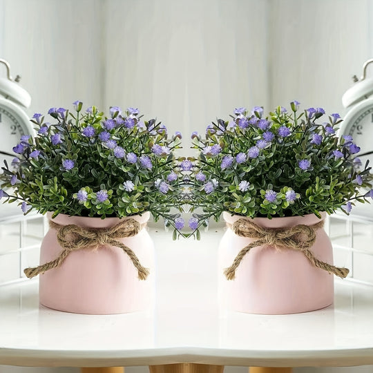 Set of 2/5 Realistic Artificial Lavender Potted Plants