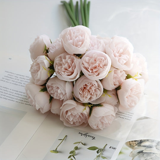 27-Head Artificial Small Peony Bouquet