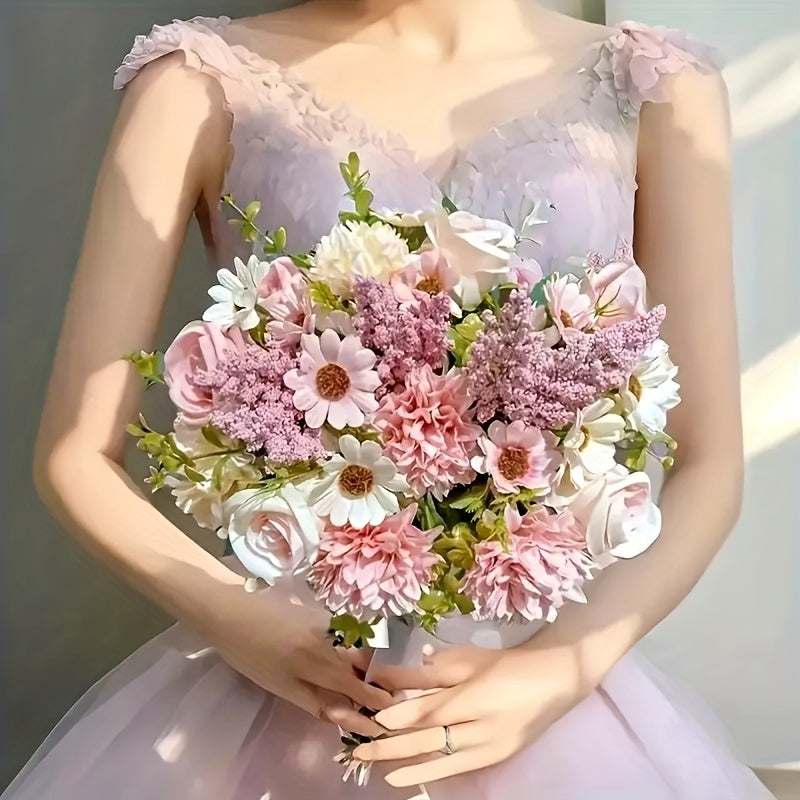 Set of 2 Realistic Artificial Rose Bouquets