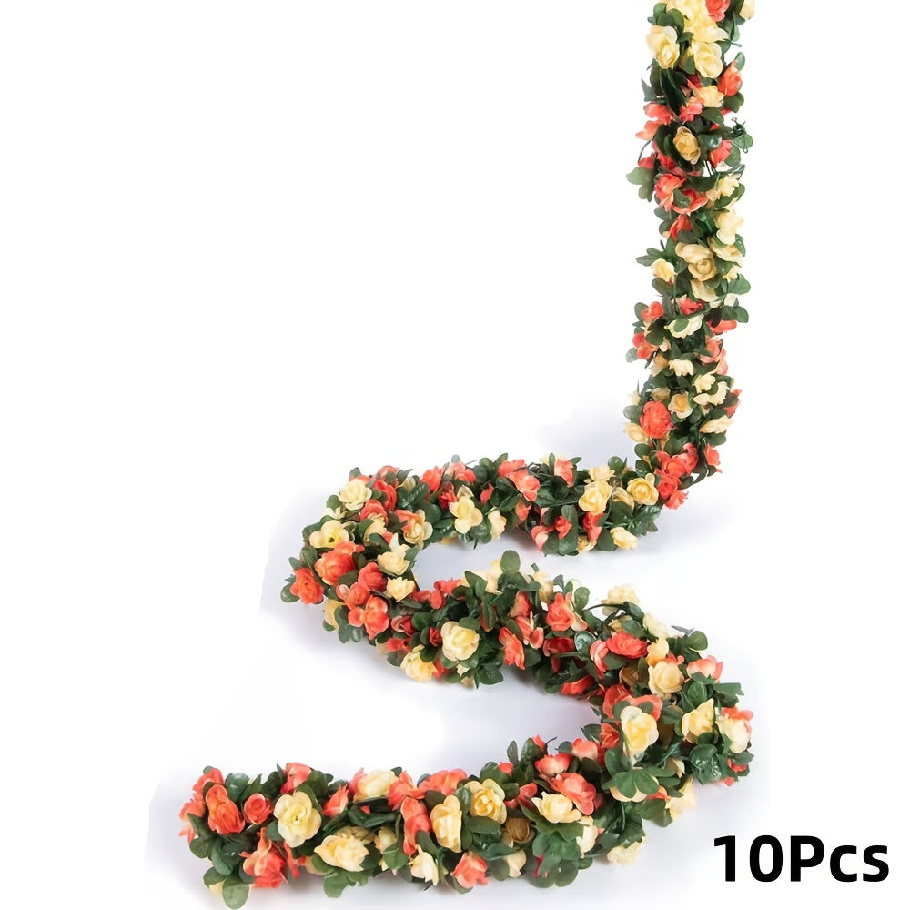 Set of 10 Artificial Peony Blossom Vine