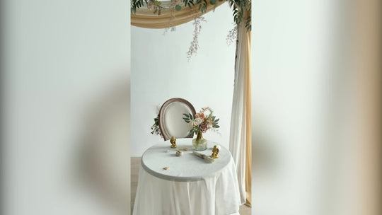Champagne Color Artificial Flower Set