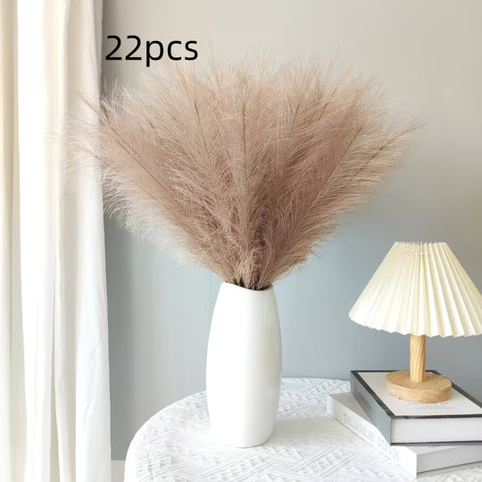 22-Piece Artificial Pampas Grass Stem Set