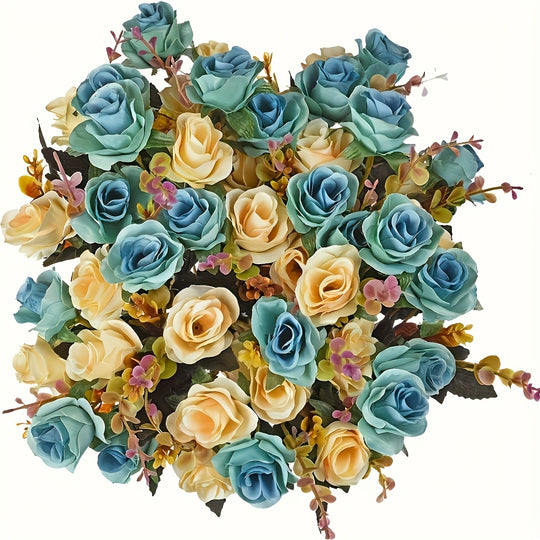Dual-Tone Artificial Rose Bouquet