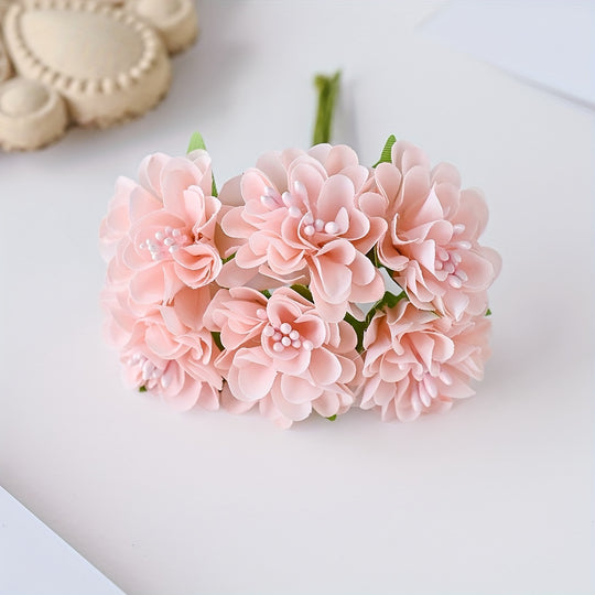 Mini Artificial Hydrangea Bouquet - 1 Piece with 6 Heads