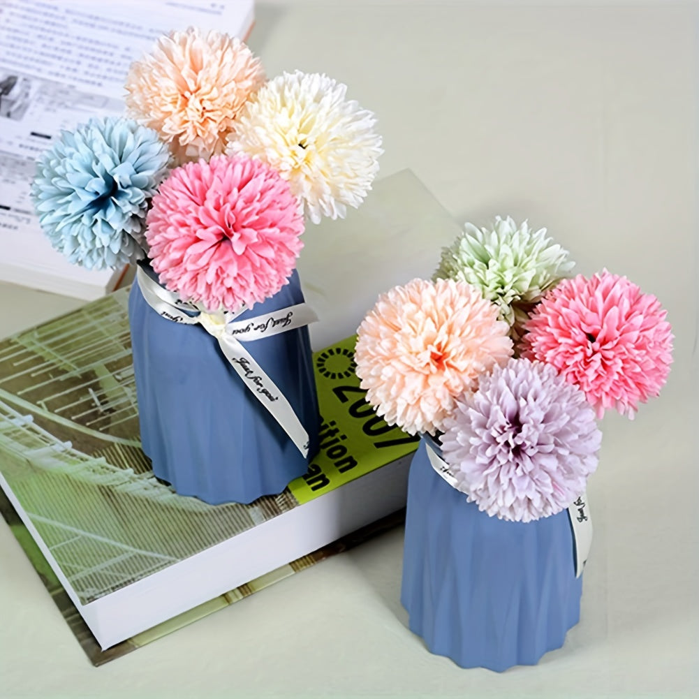 Set of 5 Realistic White Artificial Chrysanthemum Flower Balls