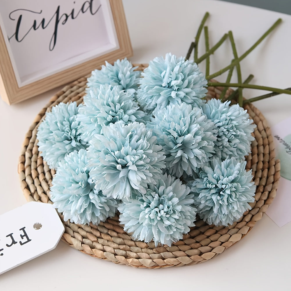 Set of 5 Realistic White Artificial Chrysanthemum Flower Balls