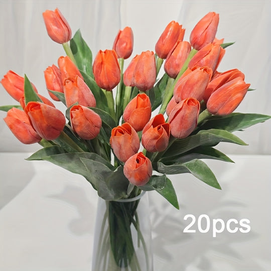 Set of 20 Lifelike Artificial Flowers