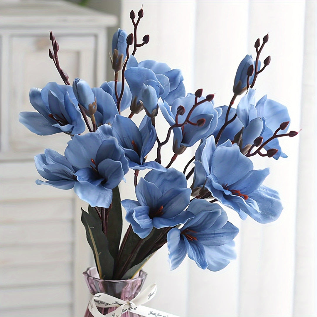 Realistic Magnolia Bouquet Set