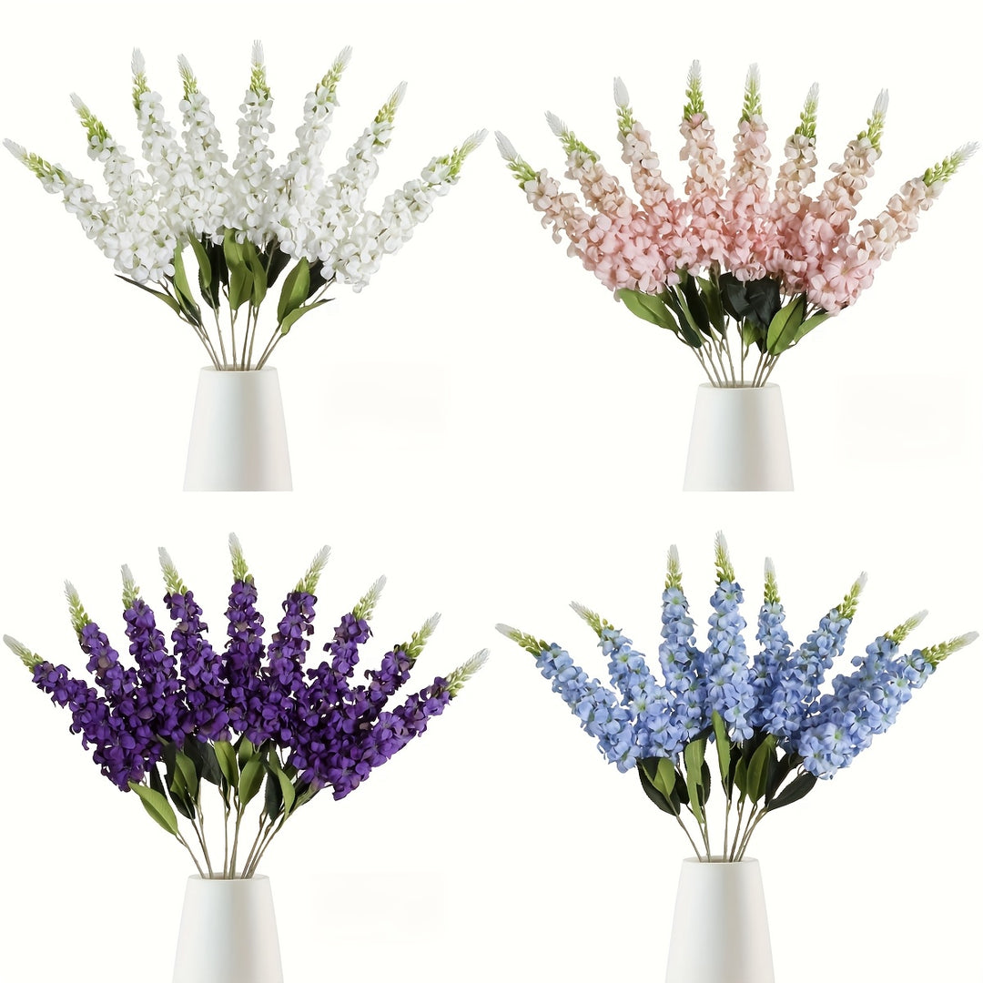 Set of 10 Stems - Classic Artificial Lily and Hydrangea Arrangement