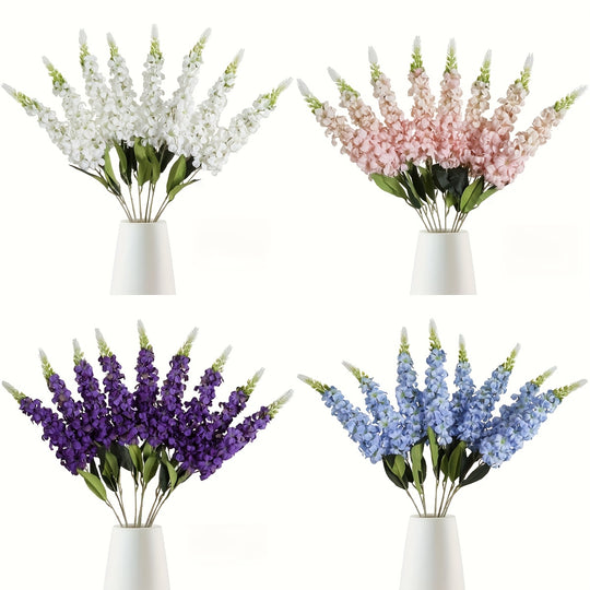 Set of 10 Stems - Classic Artificial Lily and Hydrangea Arrangement