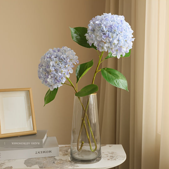 Set of 3 Realistic Pink Artificial Hydrangea Bouquets with Green Stems