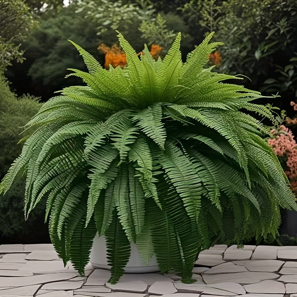 Set of Four Large Boston Fern Artificial Plants