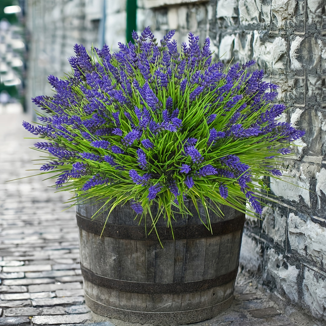 Set of 12 UV-Resistant Artificial Lavender Flowers