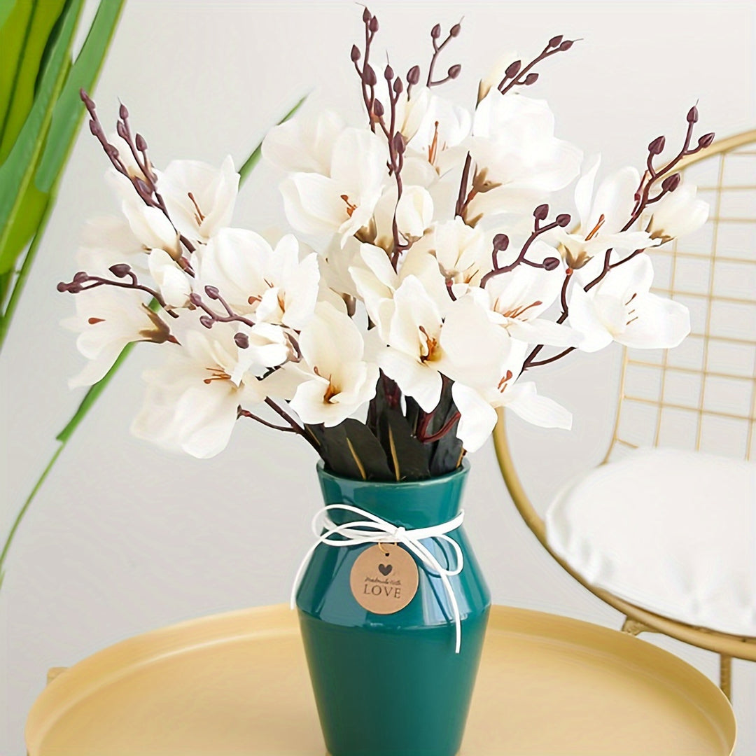 Realistic Magnolia Bouquet Set